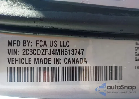 2021 Dodge Challenger R/T Scat Pack from USA, damaged, VIN 2C3CDZFJ4MH513747